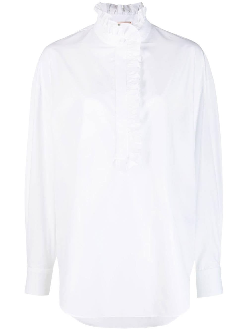 ruffled cotton shirt - 1
