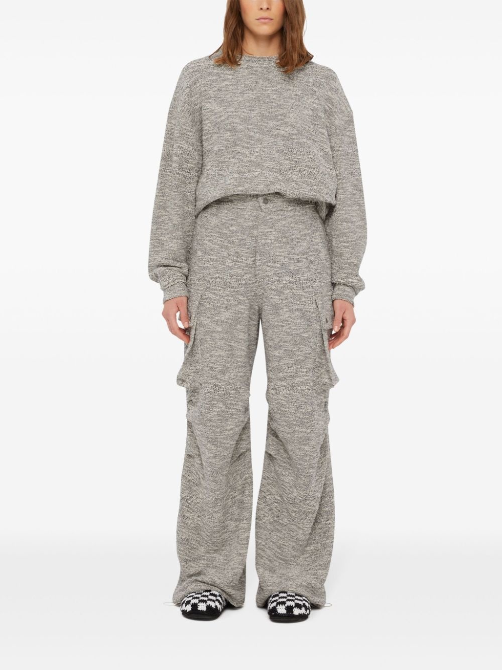 Mouline cotton cargo trousers - 3
