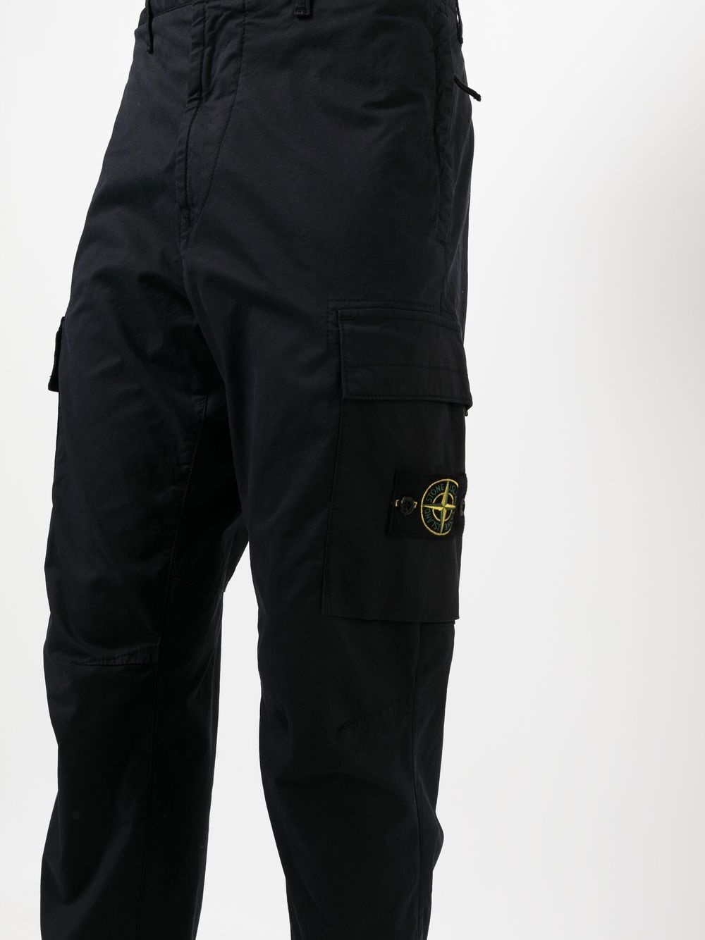 logo-patch cargo trousers - 5