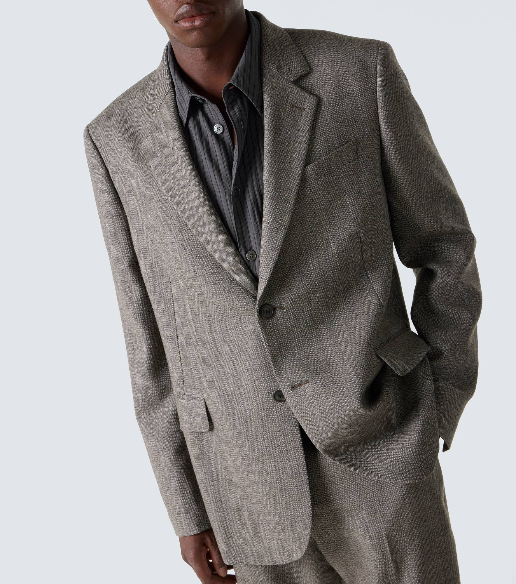 Ceremony herringbone virgin wool blazer - 5