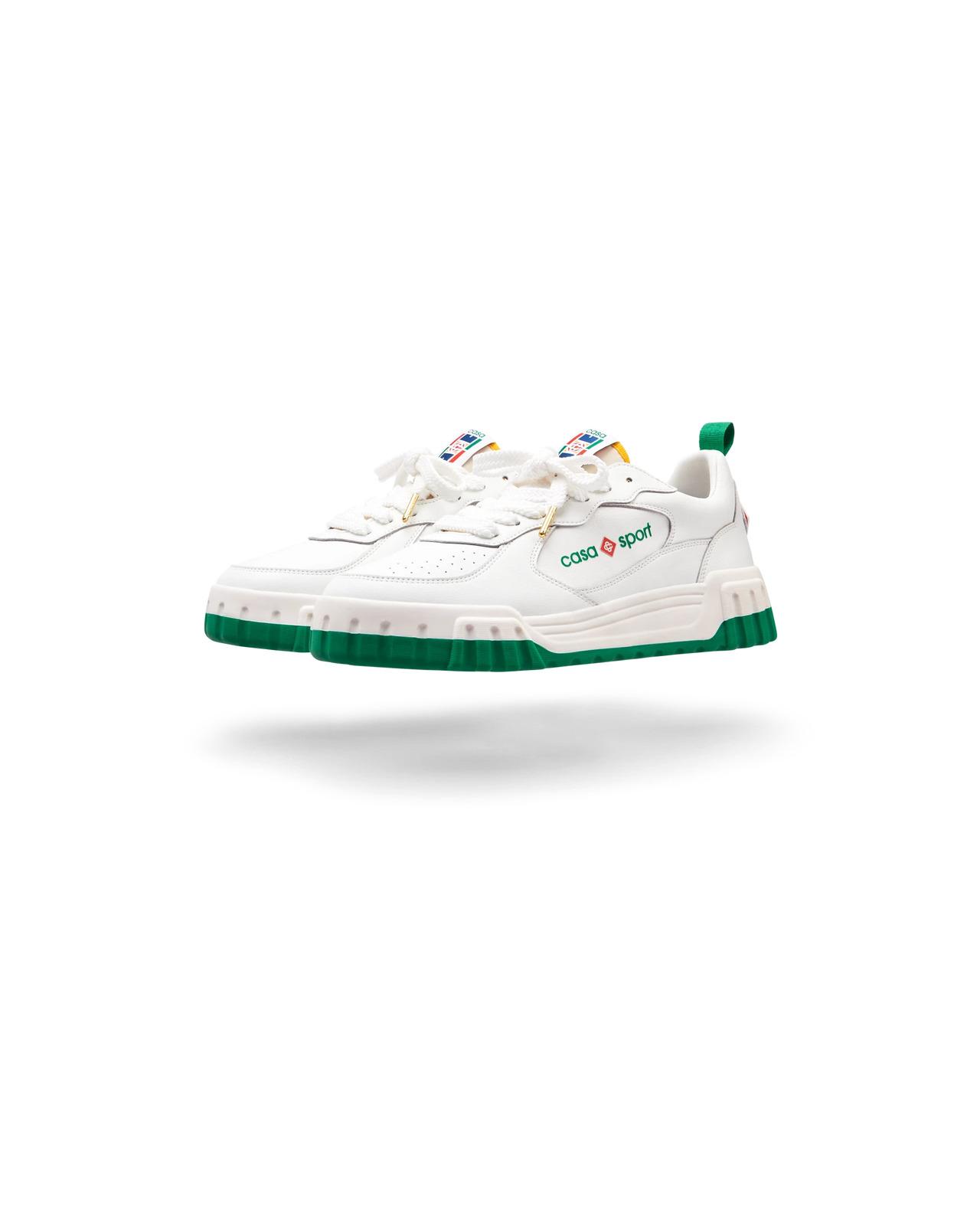 Womens The Court White & Green Sneaker - 7