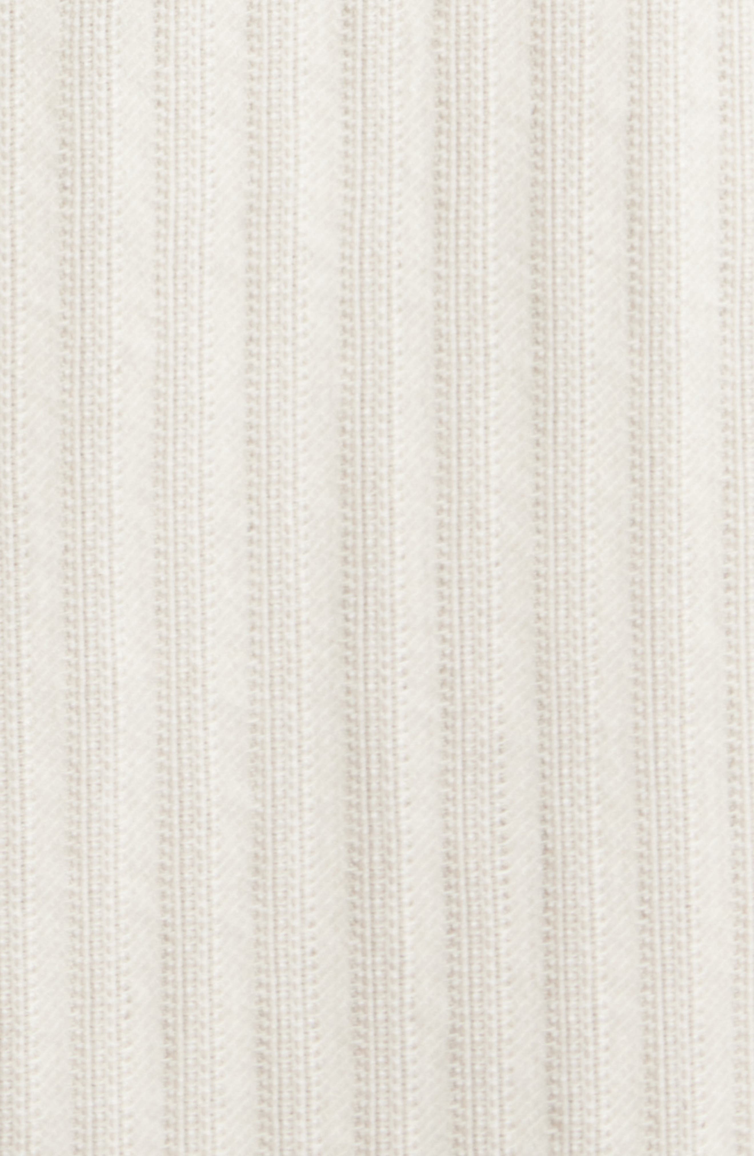 FRAME Jacquard Stripe Cotton Blend Camp Shirt in White Sand at Nordstrom - 5