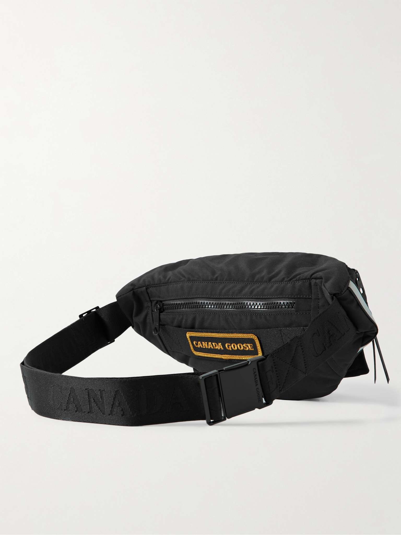 Logo-Appliquéd Webbing-Trimmed Shell Belt Bag - 4