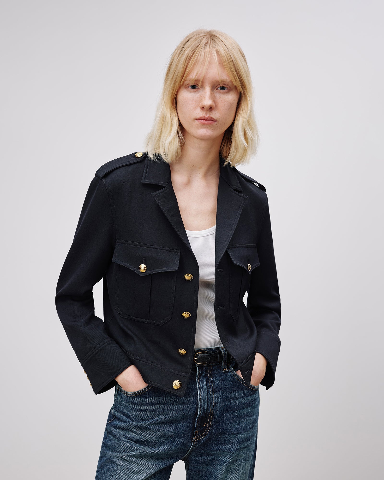 LOURDES CROPPED MILITARY BLAZER - 5