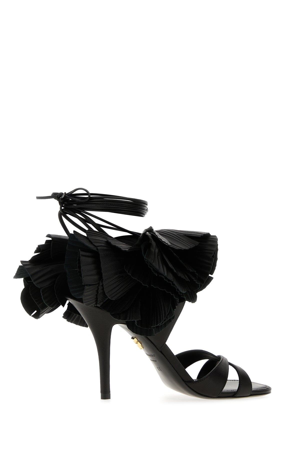 Black leather Estrella 95 sandals - 3