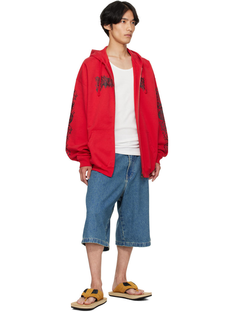 VETEMENTS Blue Hip-Hop Denim Shorts outlook