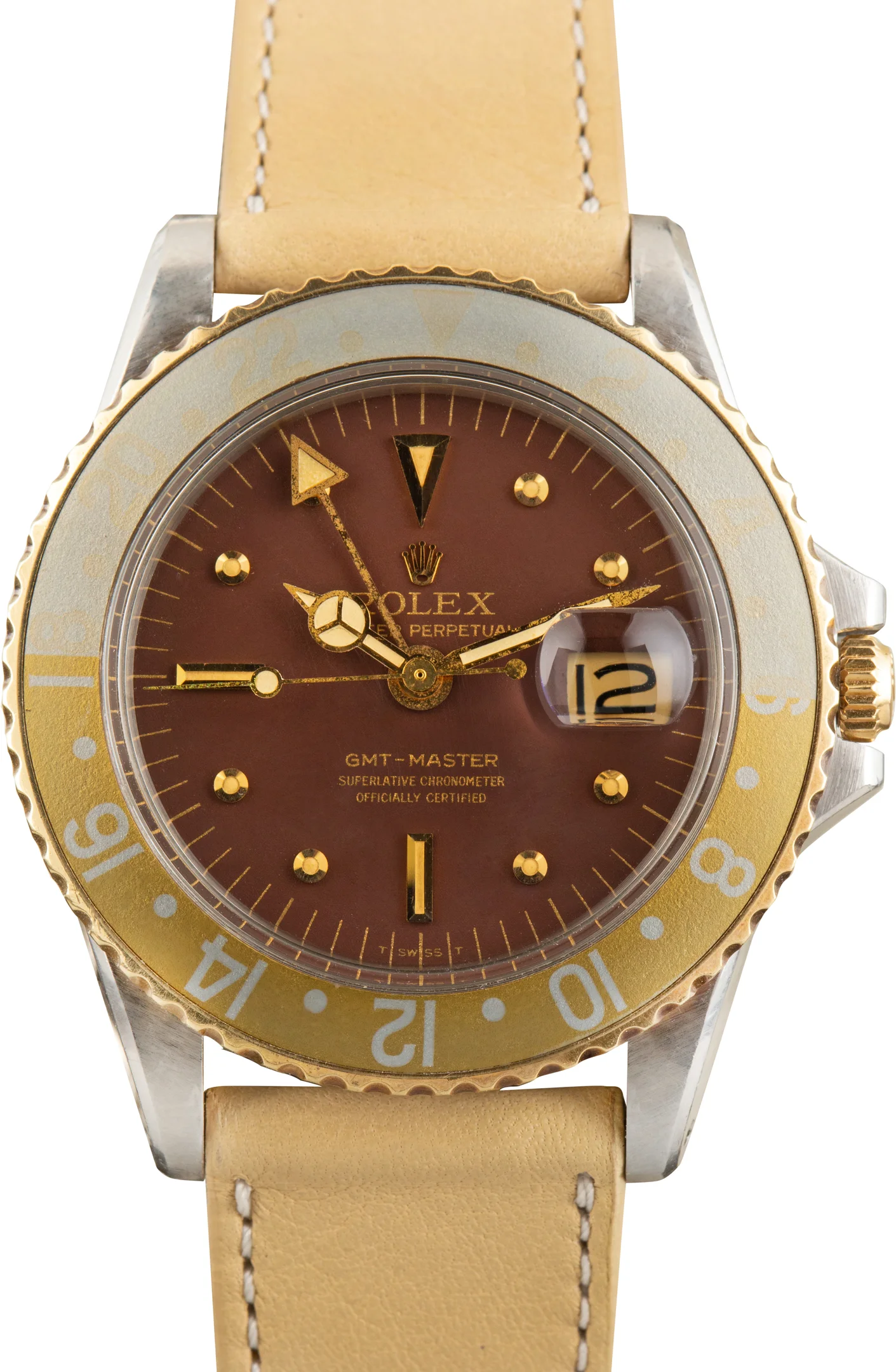 Vintage Root Beer Rolex GMT-Master Ref 1675 Steel & Yellow Gold - 1