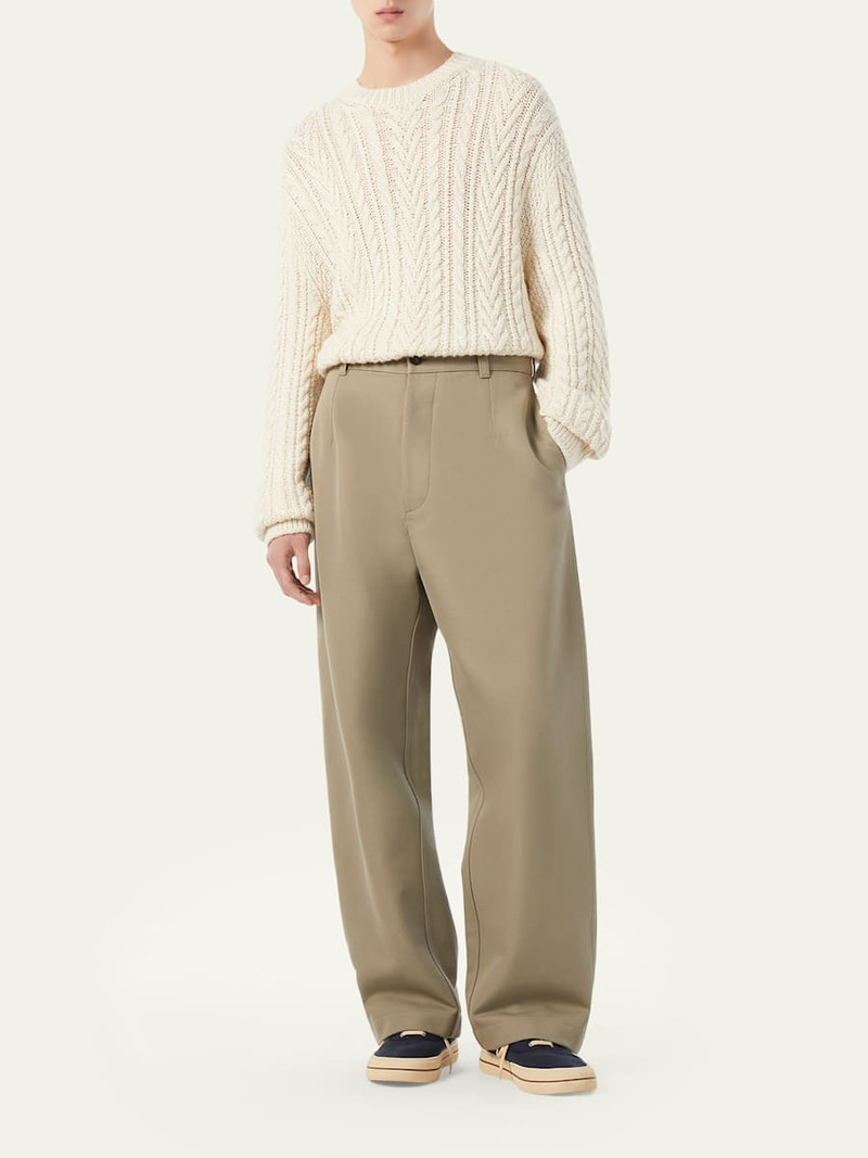 Loro Piana Men's Schooner Cashmere Cable Crewneck Sweater outlook
