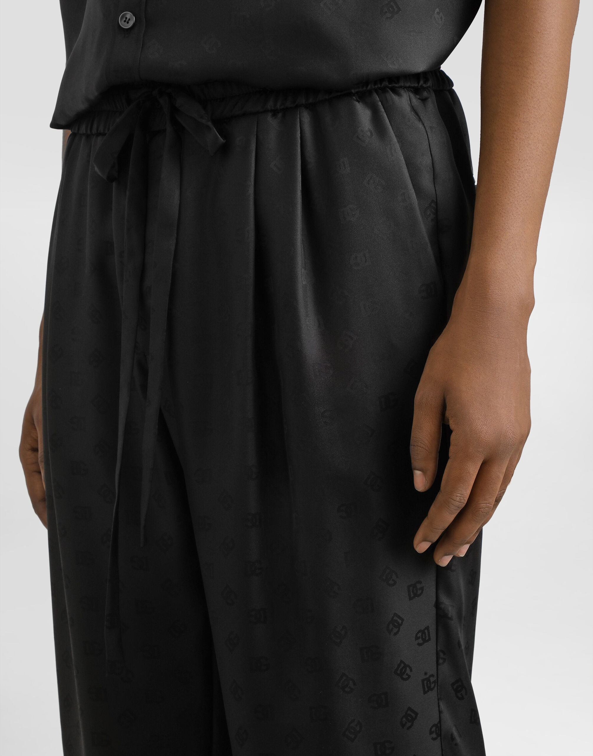 DG logo jacquard trousers - 4