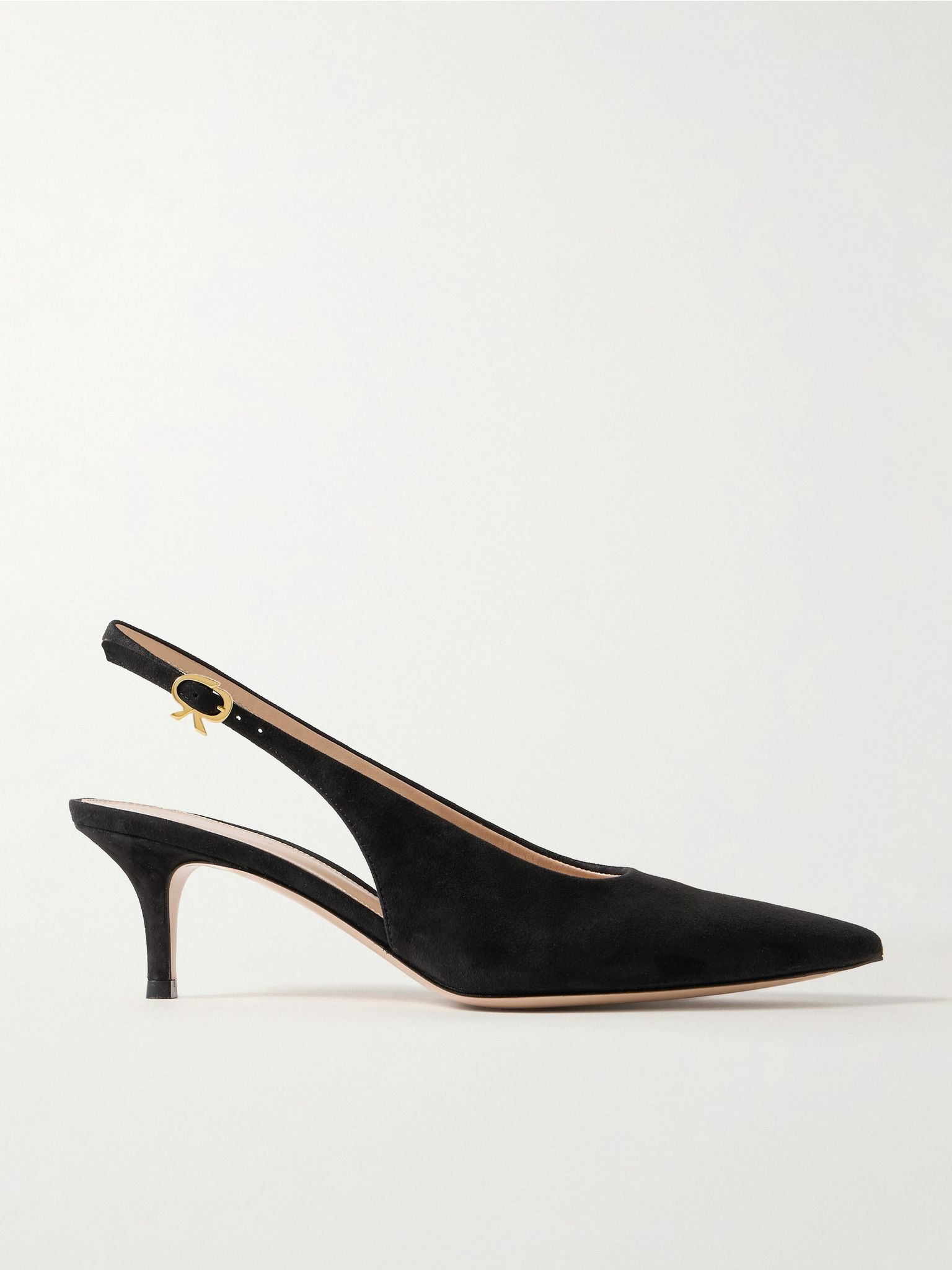 Robbie 45 suede slingback pumps Black - 1