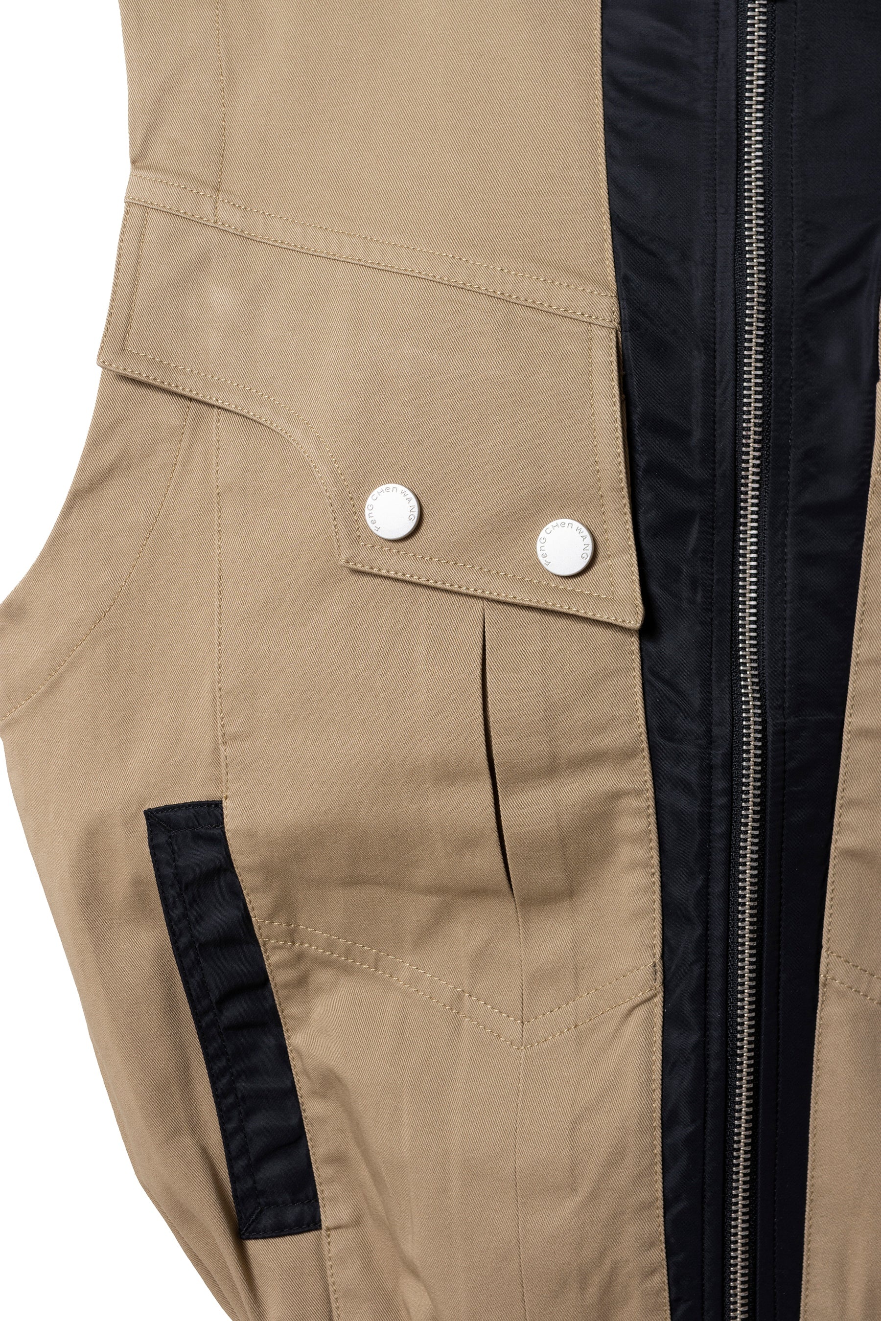 PANEL CARGO VEST / BLK/KHA - 4