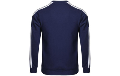 adidas adidas Round Neck Pullover Long Sleeves Blue GT6639 outlook