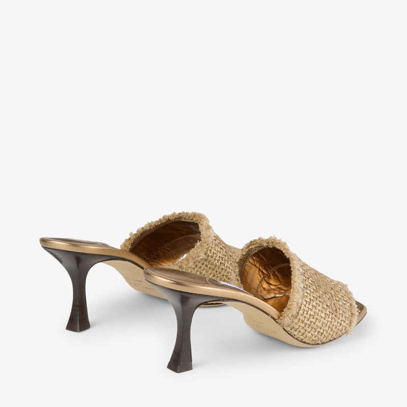 JIMMY CHOO Alexia 70
Gold Woven Lurex Sandals outlook