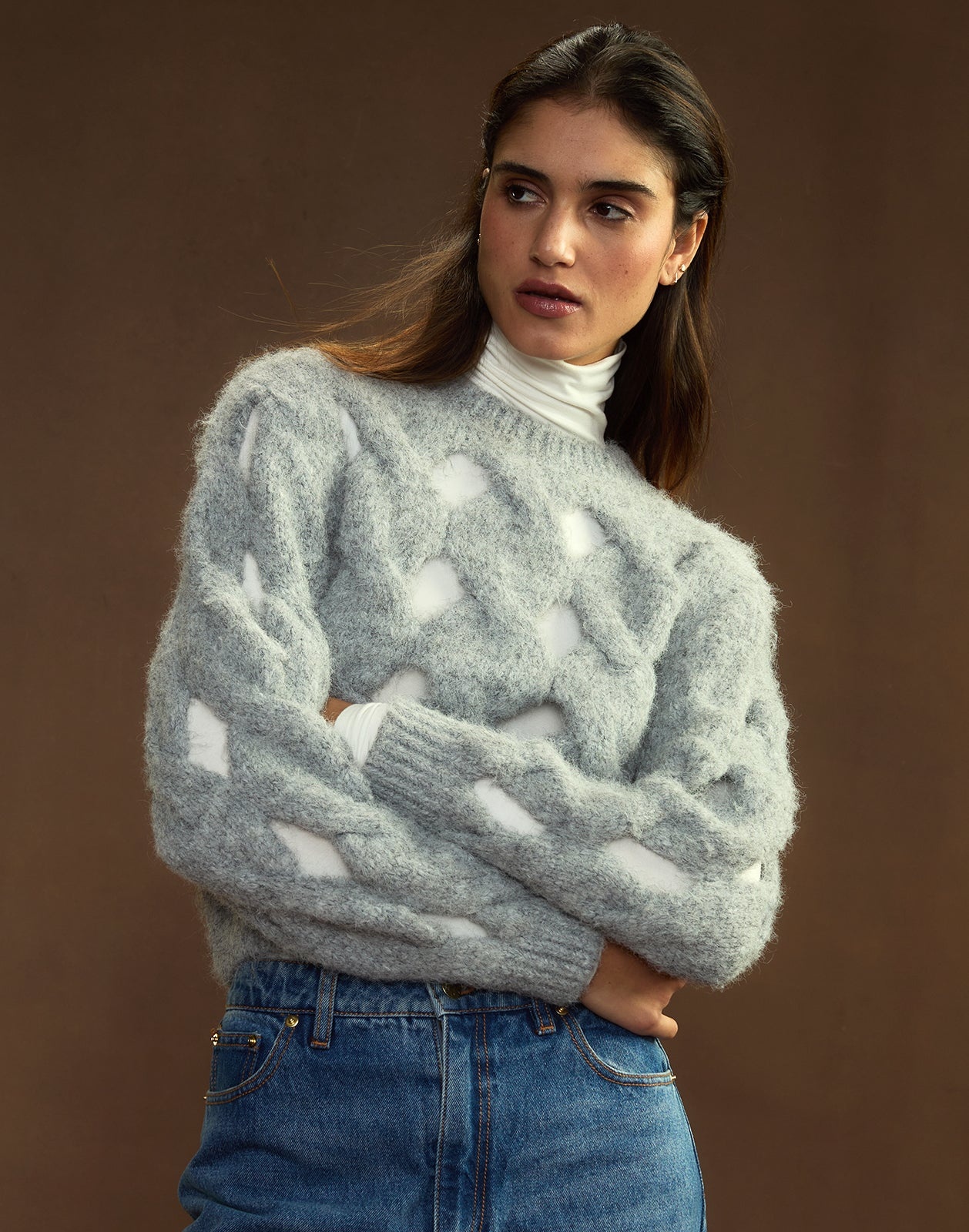 Open Knit Sweater - 2