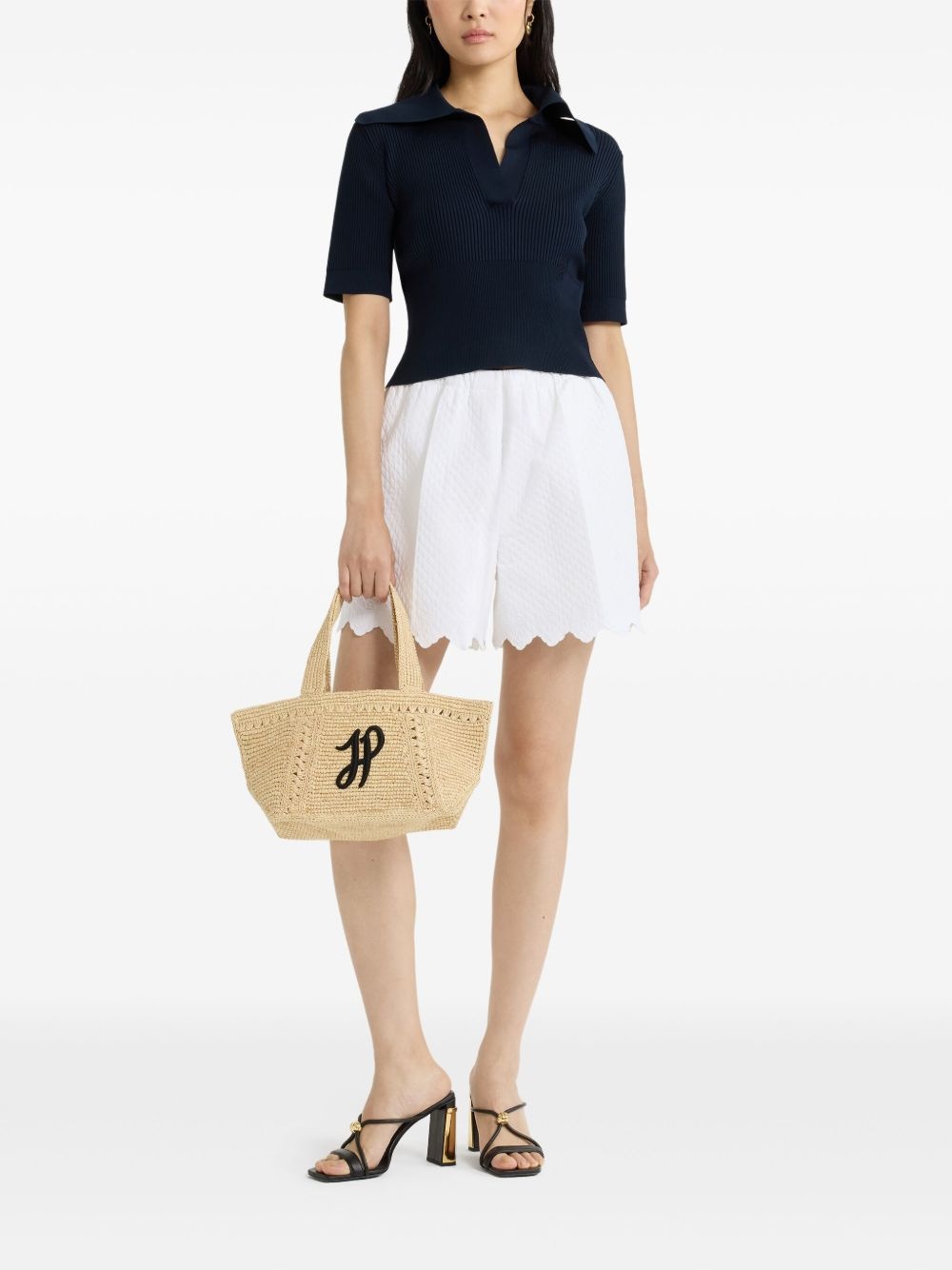 knitted polo top - 2