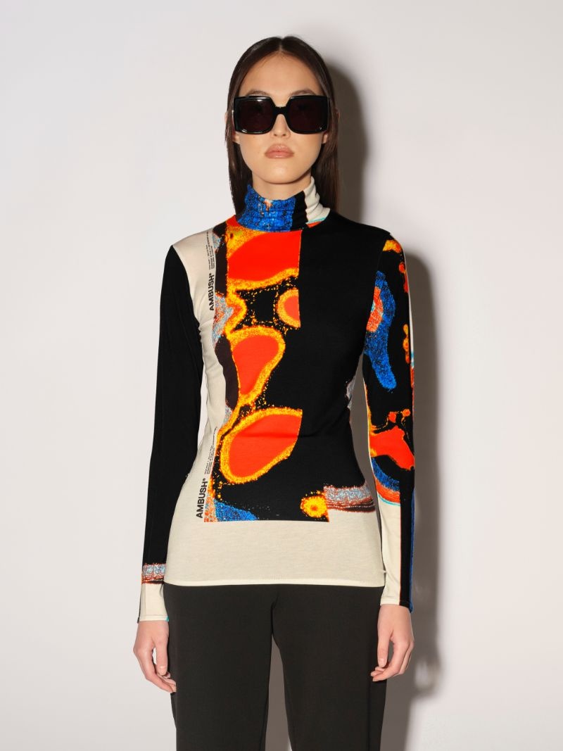 FITTED PRINTED TURTLENECK - 3