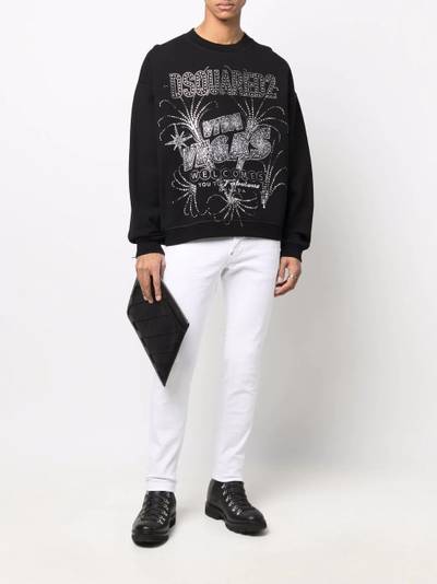 DSQUARED2 Las Vegas print sweatshirt outlook