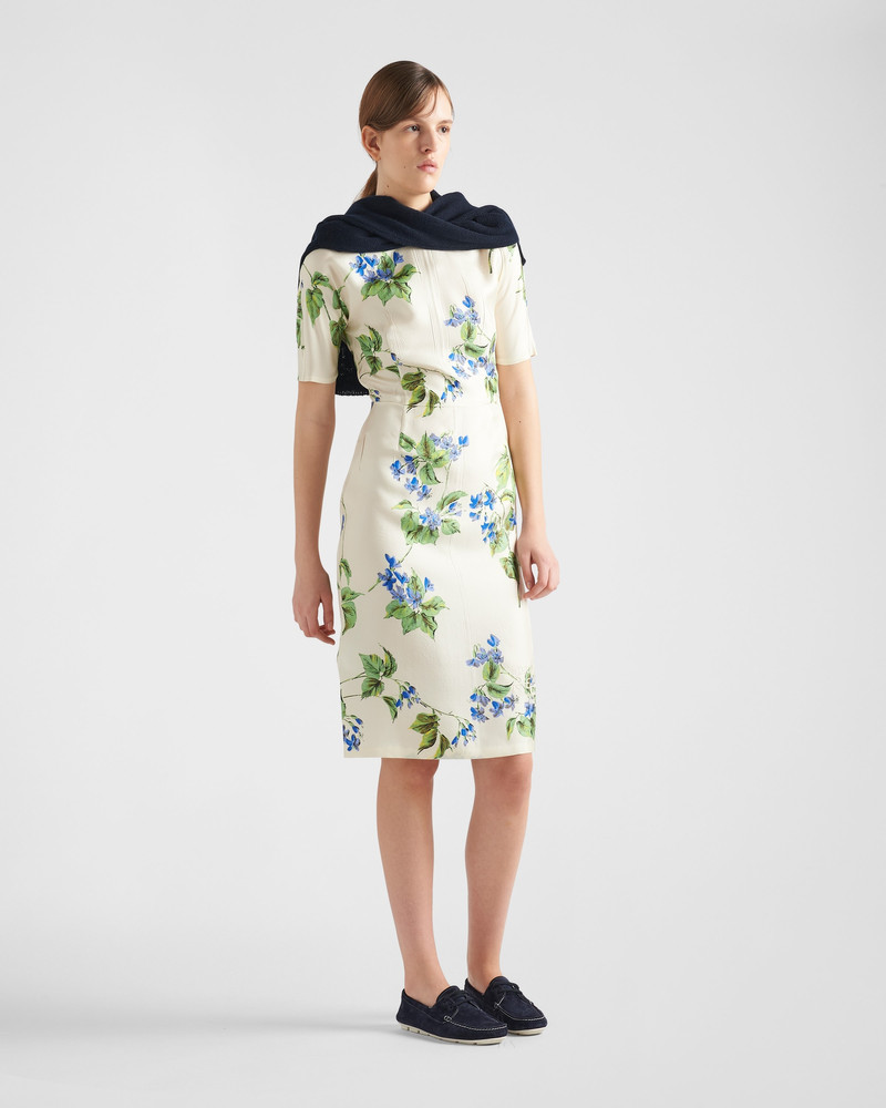 Prada Re-Edition 2003 printed silk twill dress outlook
