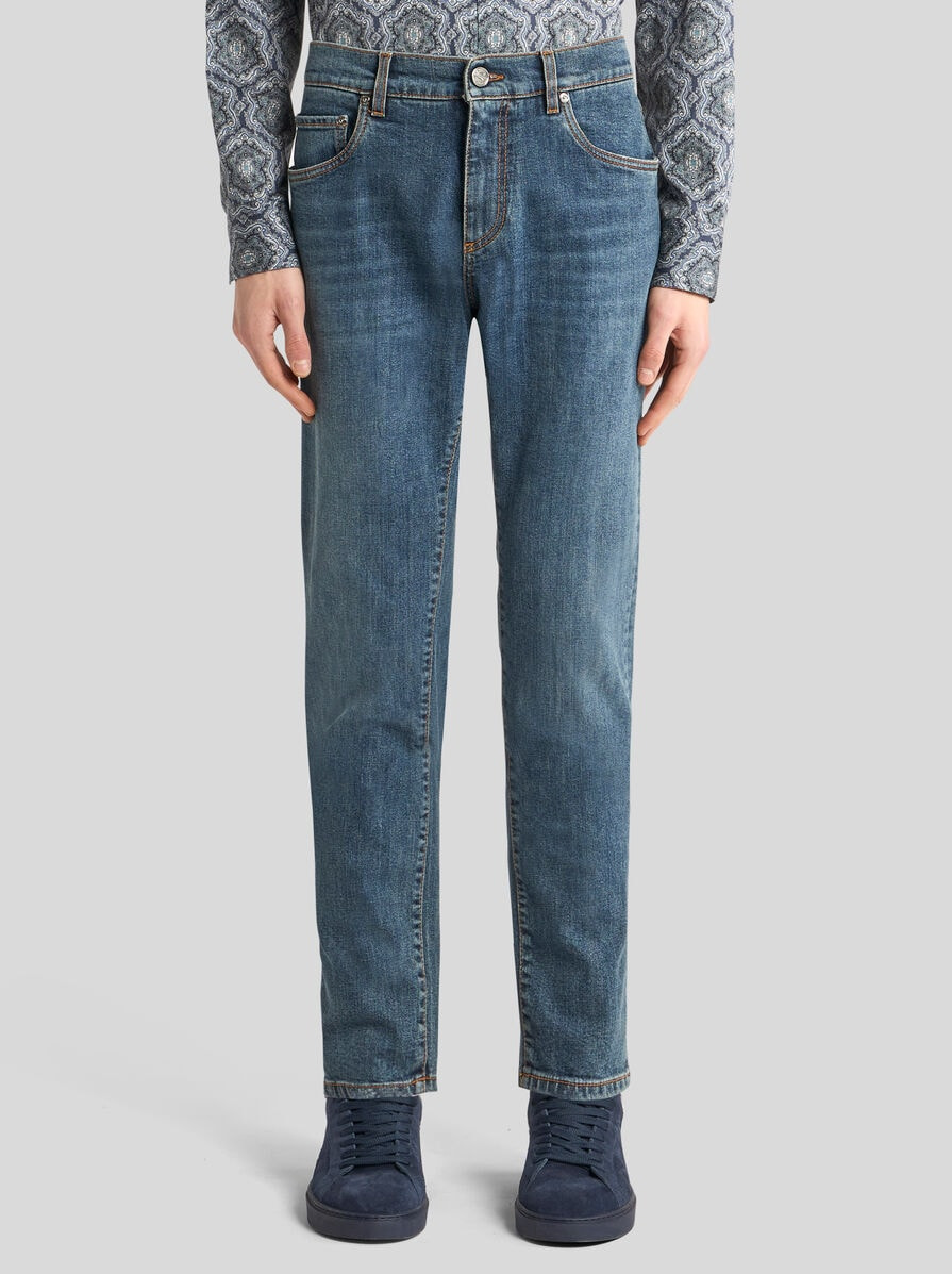 SLIM-FIT JEANS WITH PAISLEY EMBROIDERY - 2
