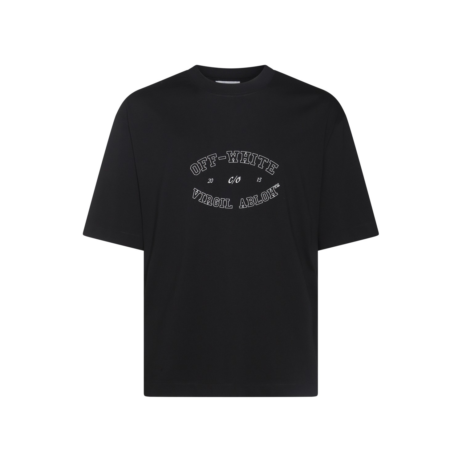 BLACK COTTON T-SHIRT - 1