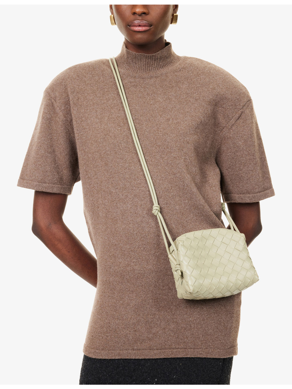 Loop mini intrecciato leather cross-body bag - 3