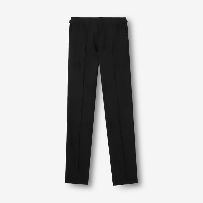 Classic Fit EKD Wool Cotton Jacquard Tuxedo Trousers 1