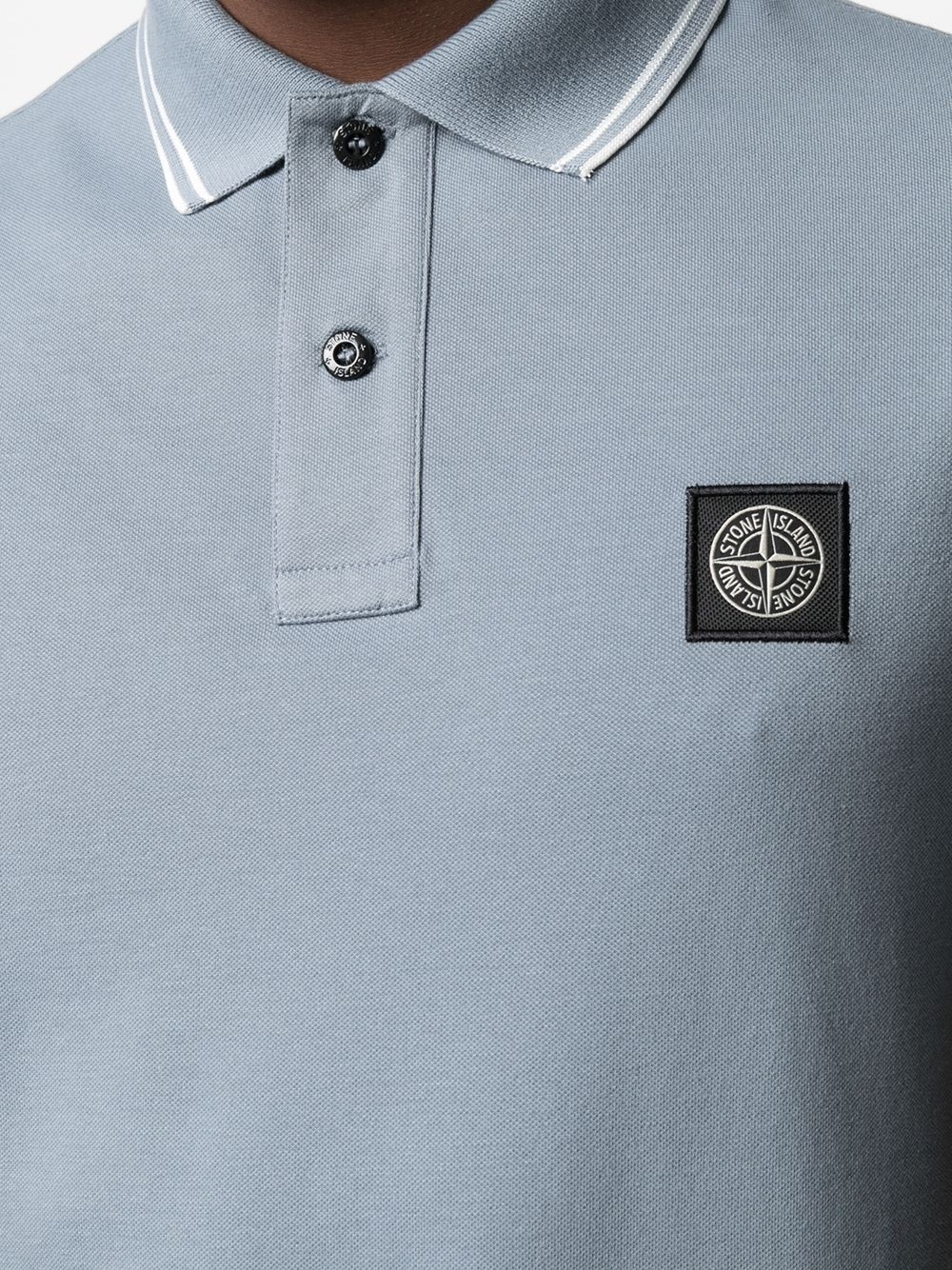 logo-patch polo shirt - 5