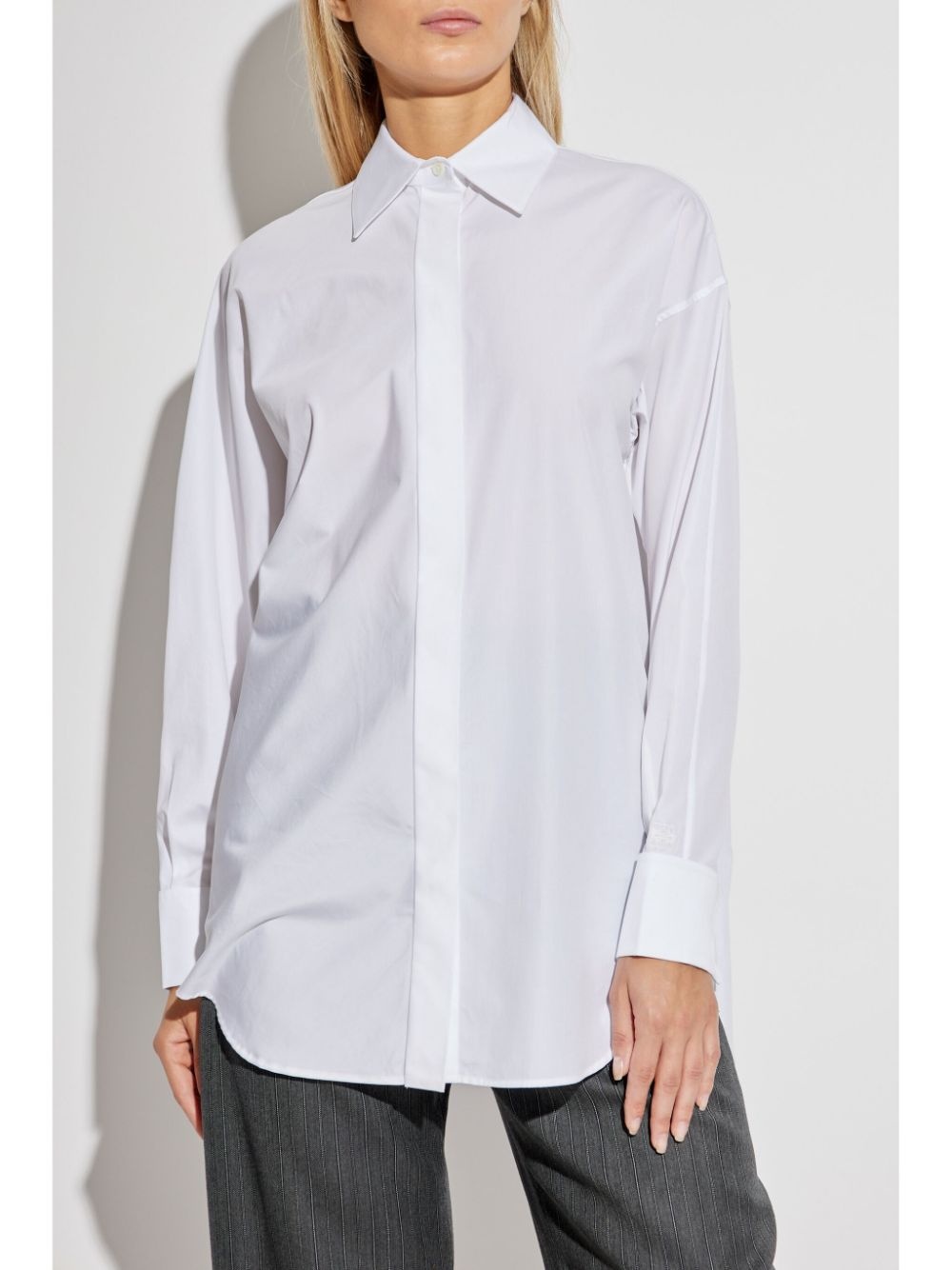 draped cotton shirt - 3