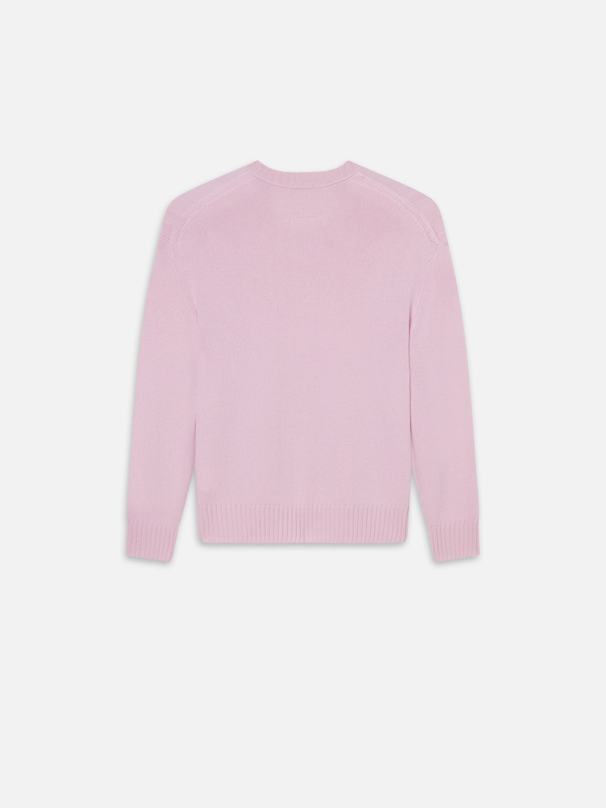 Cashmere Crewneck Sweater in Light Pink - 5