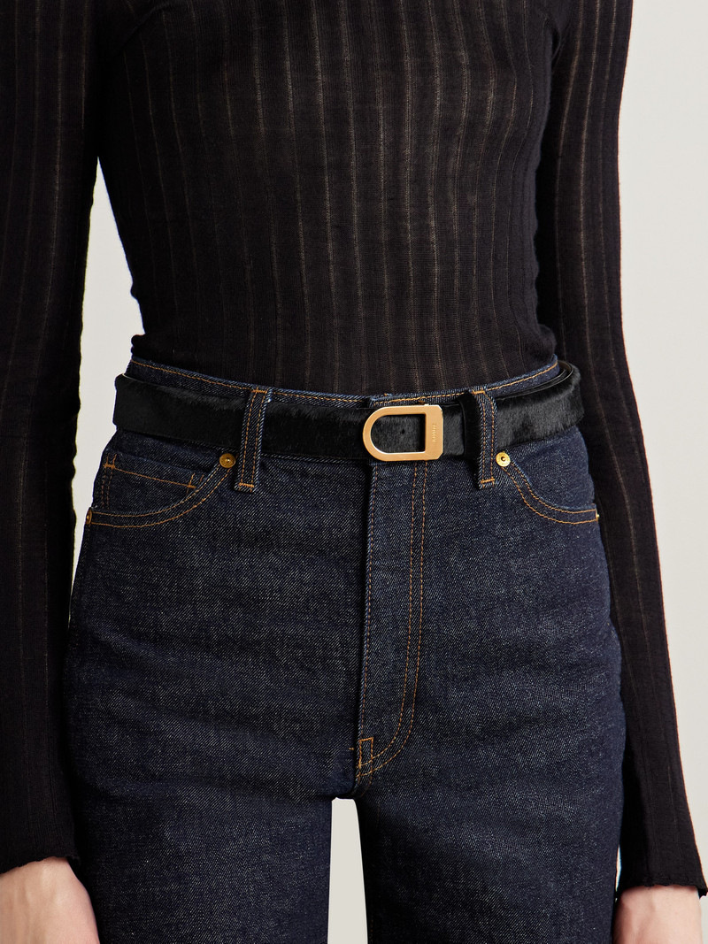 KHAITE Saddle Calf Hair Belt outlook