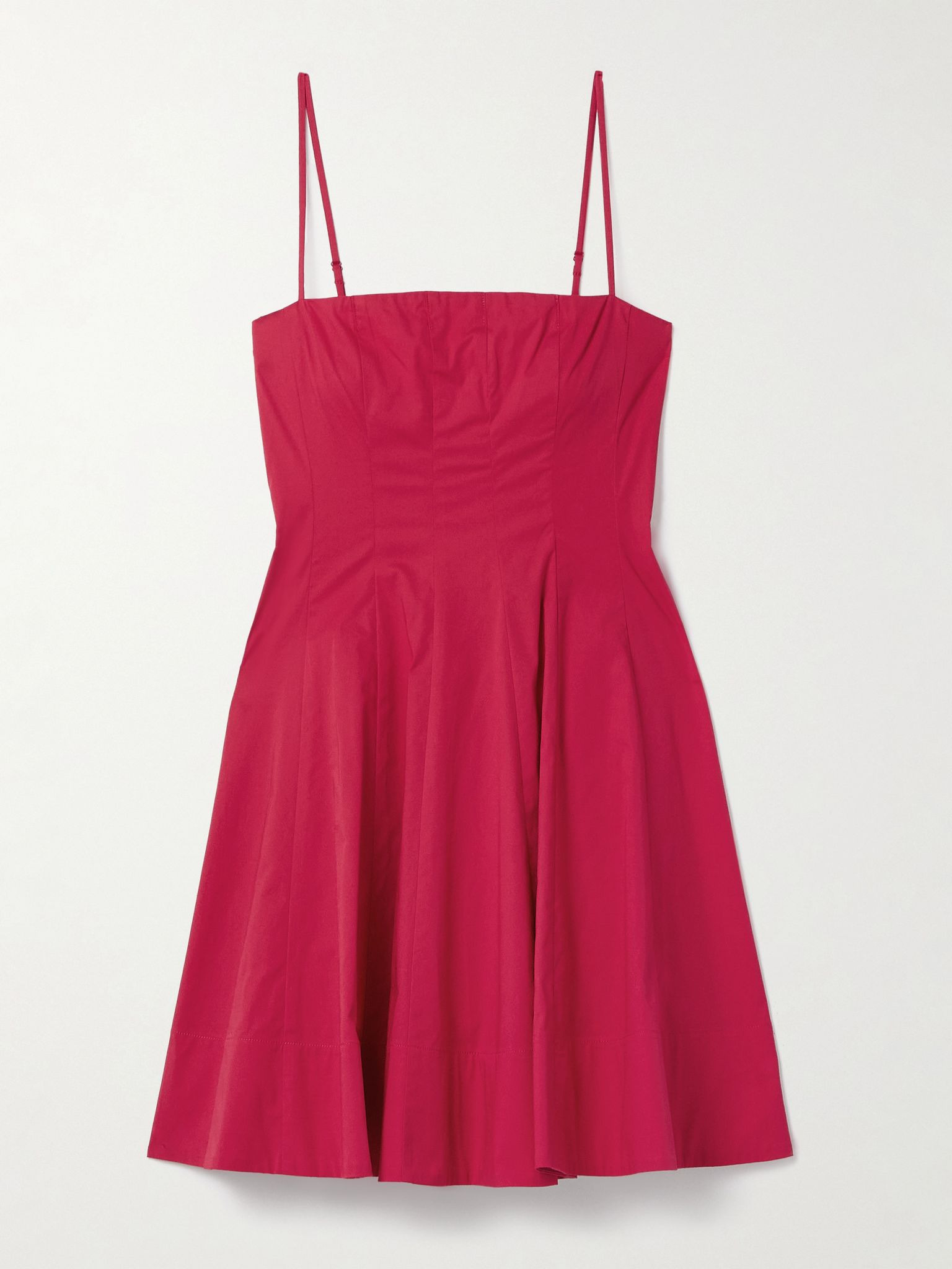 Wylie cotton-blend poplin mini dress Fuchsia - 1