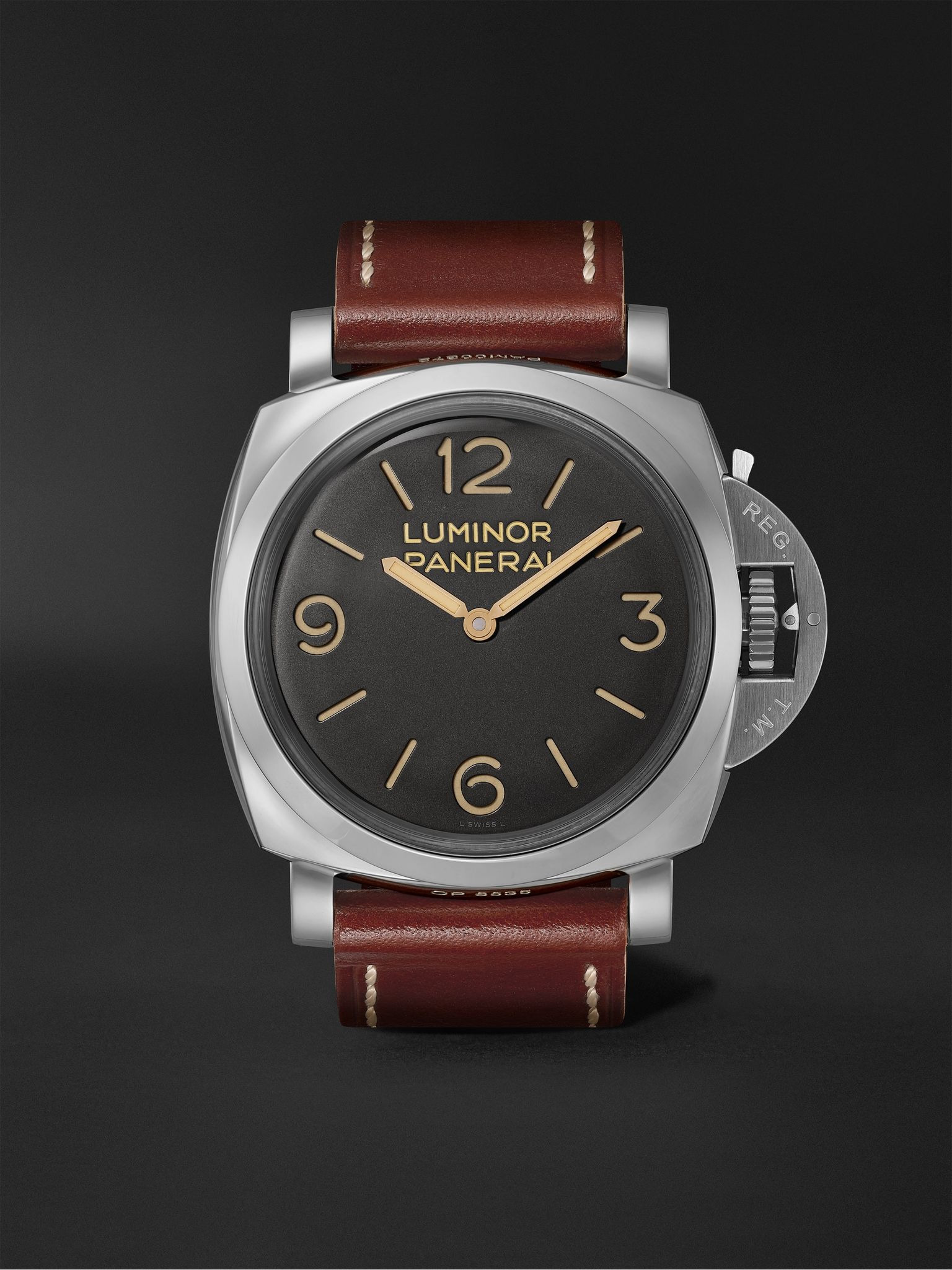 Luminor 1950 Hand-Wound 47mm Stainless Steel and Leather Watch, Ref. No. PAM00372 Black - 1