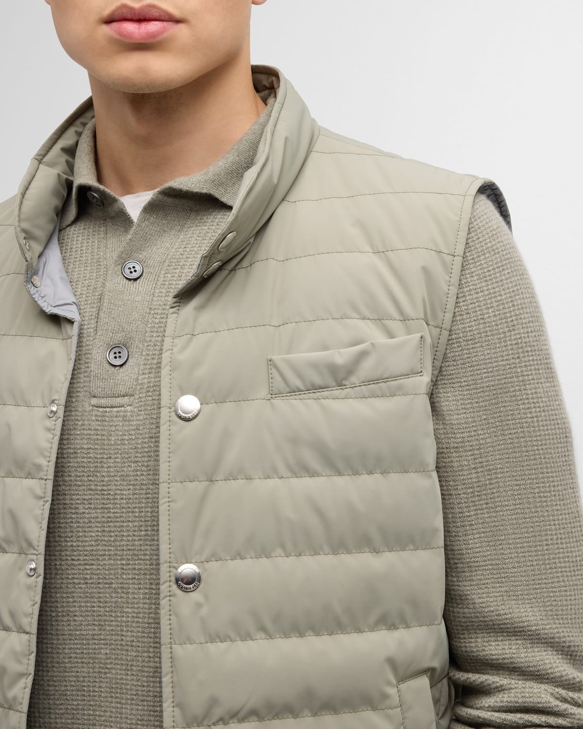 Men's Nylon Snap-Front Vest - 8