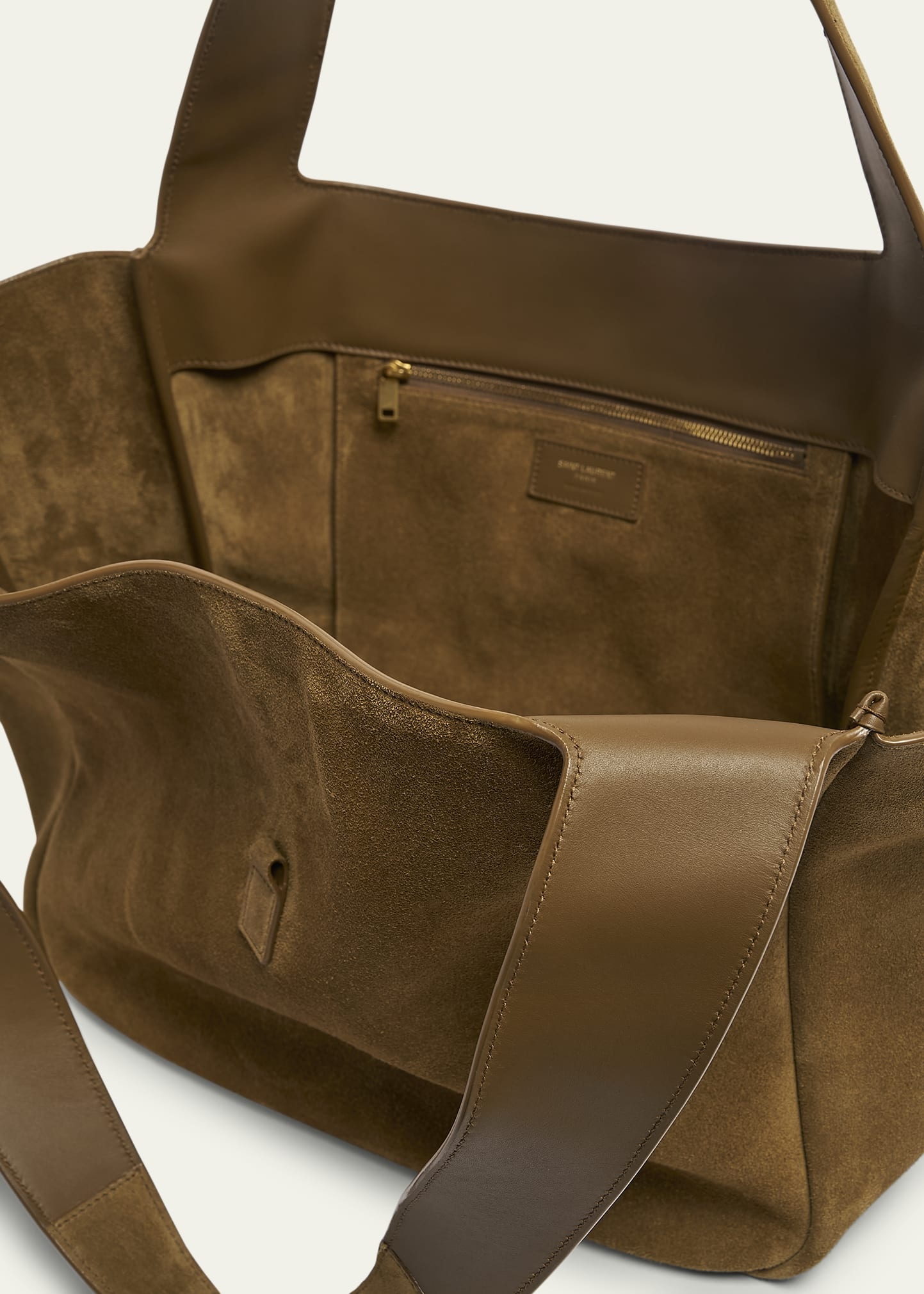 SAINT LAURENT Bea YSL Cabas Tote Bag in Suede