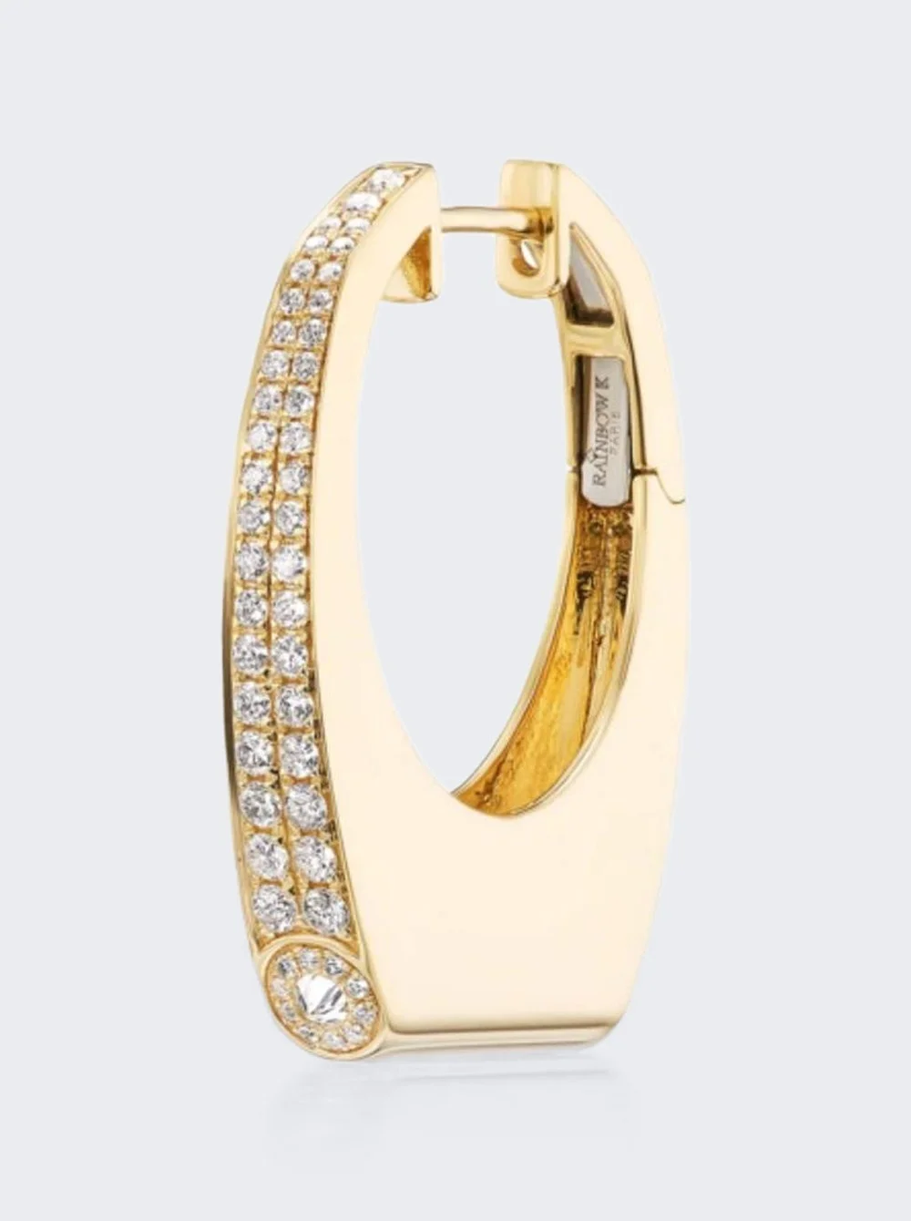 Grace Nano Earring 14k Yellow Gold, White Diamonds - 1