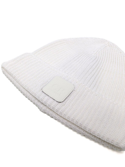 C.P. Company logo-patch ribbed beanie outlook