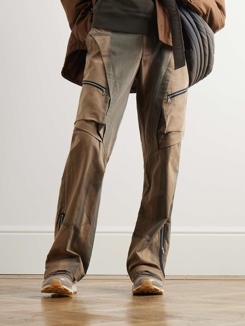 Straight-Leg Sun-Bleached Zip-Embellished Cotton-Blend Twill Trousers 4