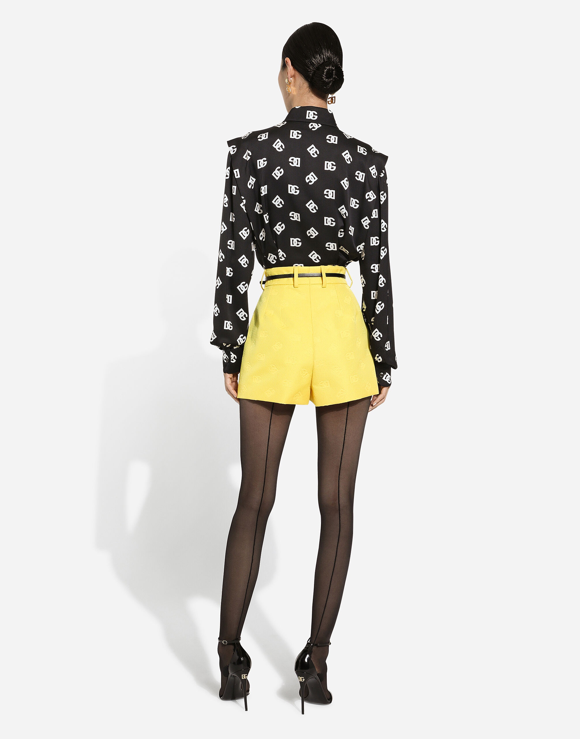 Jacquard shorts with all-over DG logo - 3
