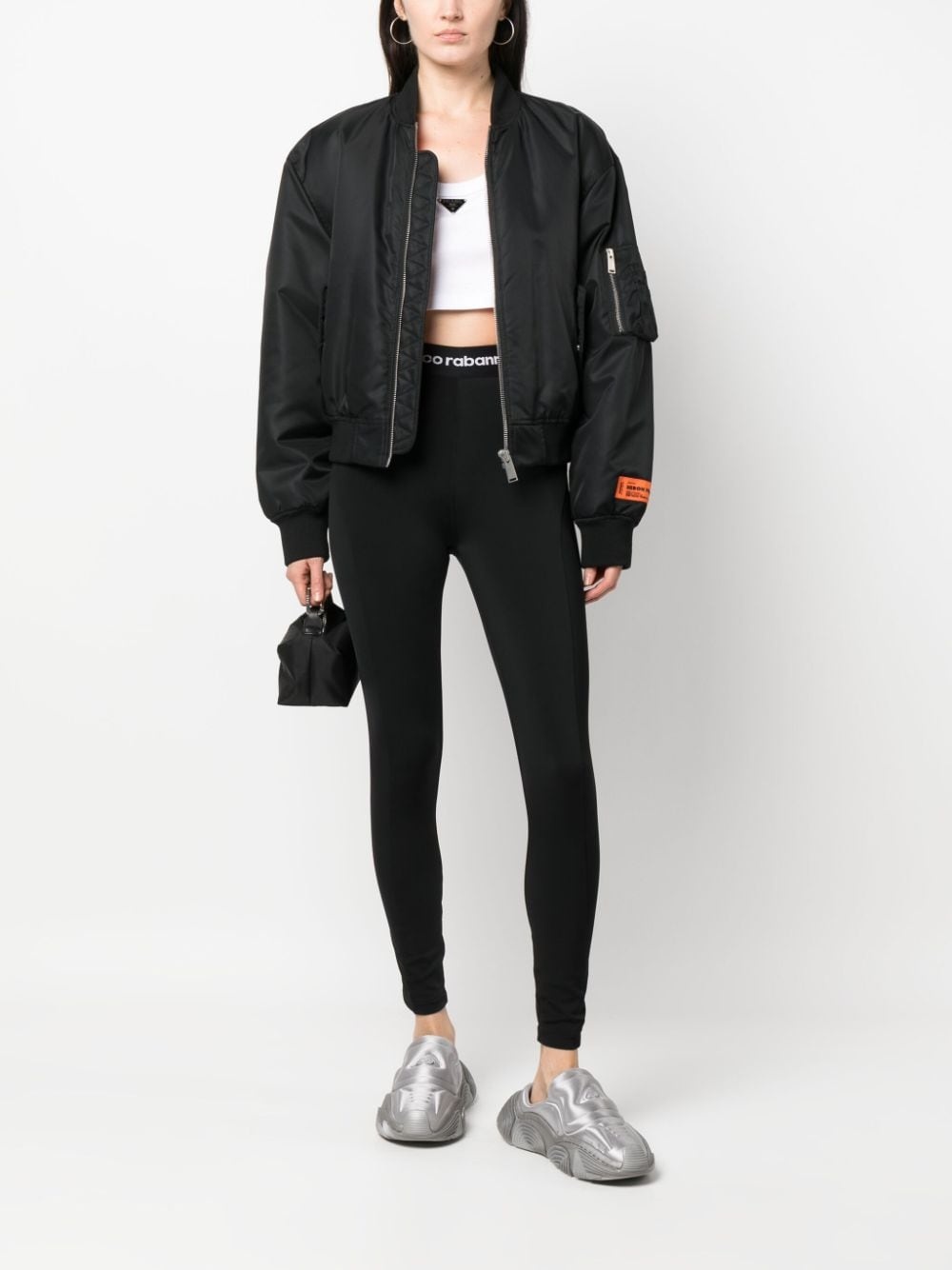 logo-waistband high-waisted leggings - 2