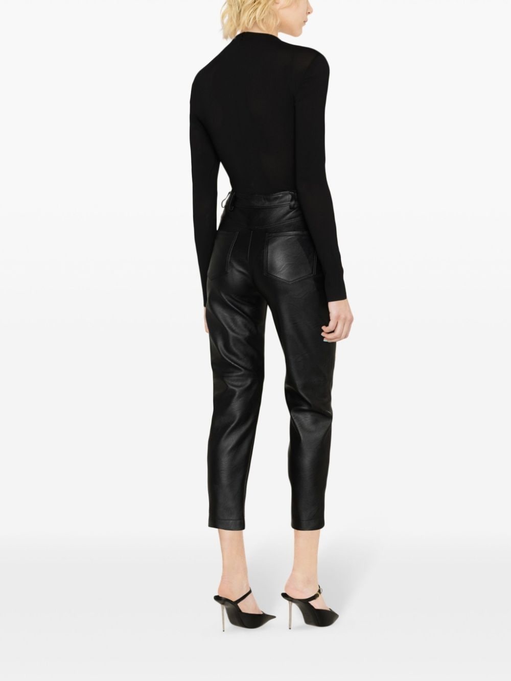 boned crepe bodysuit - 4