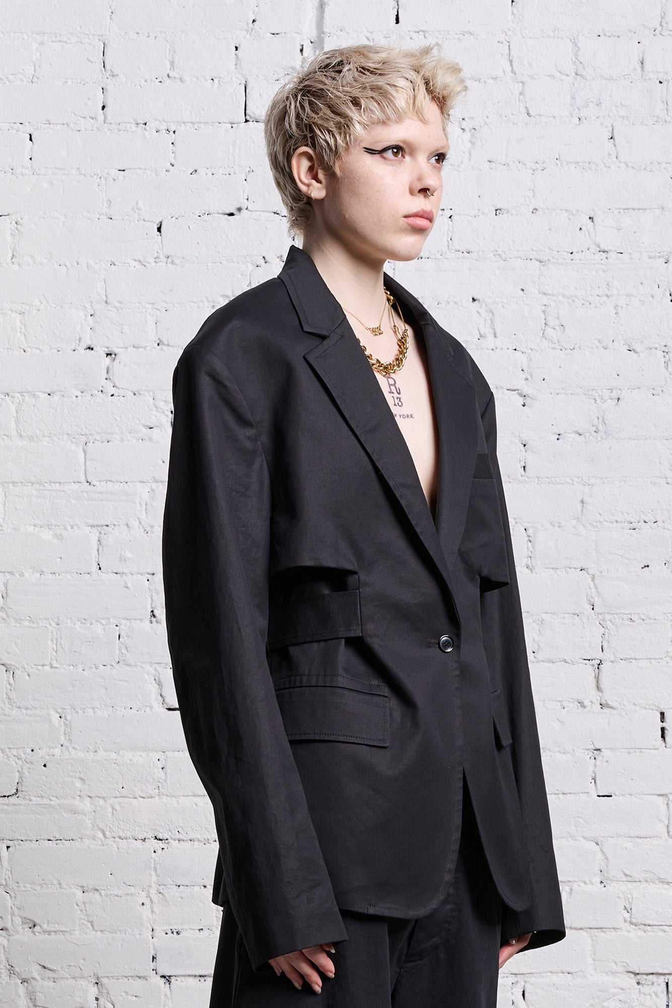 TRENCH VENT BLAZER - BLACK - 5