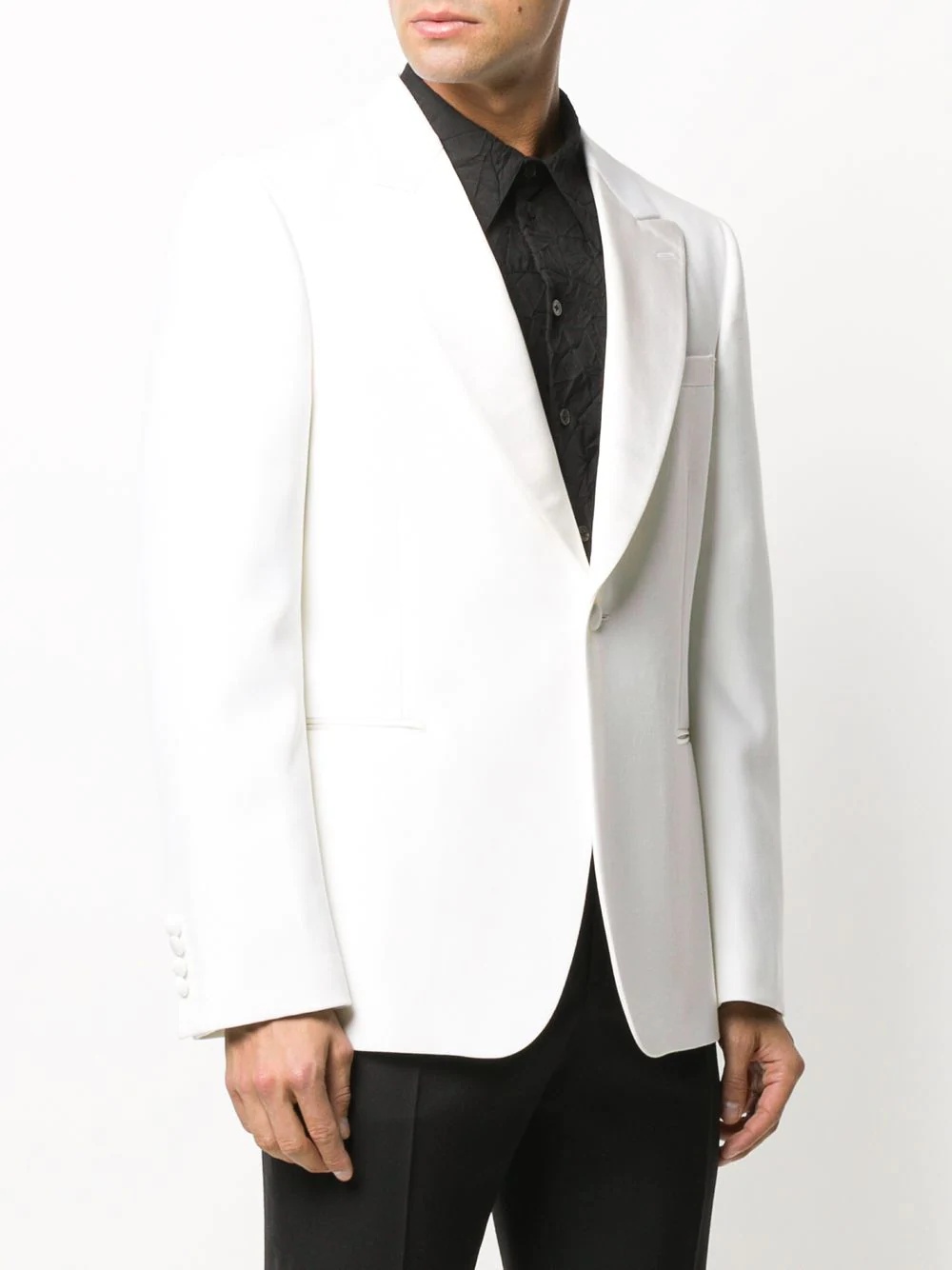 peaked lapels single-breasted tuxedo - 3