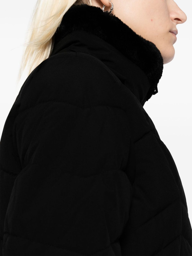 Chevron 3/4 belted scuba coat 6