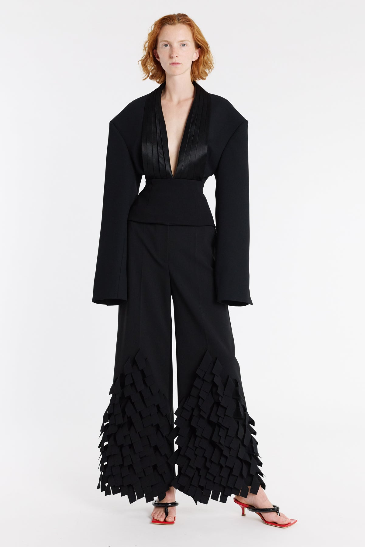CULOTTES WITH RECTANGLE DETAIL BLACK - 5