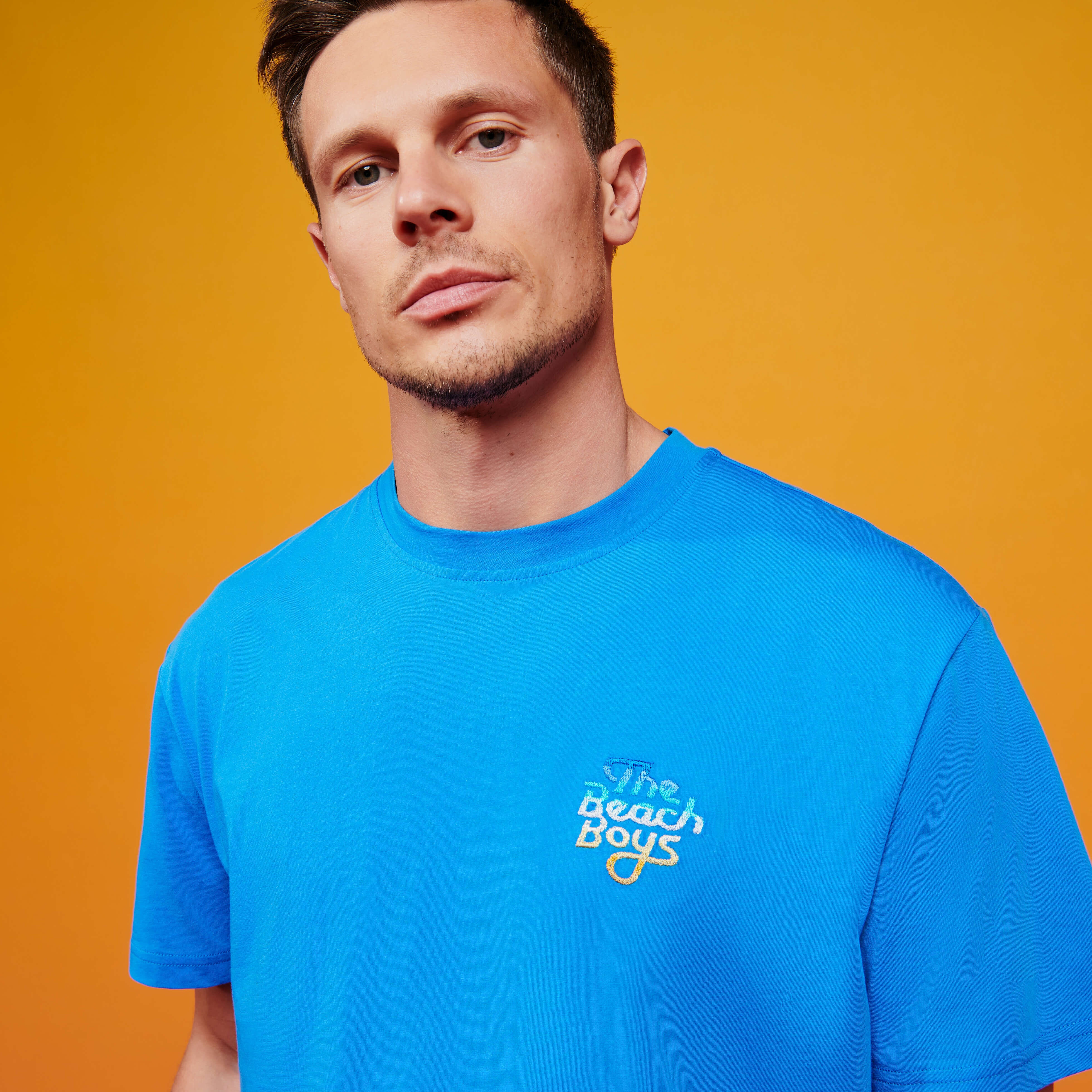 Men T-Shirt Gradient Embroidered Logo - Vilebrequin x The Beach Boys - 5