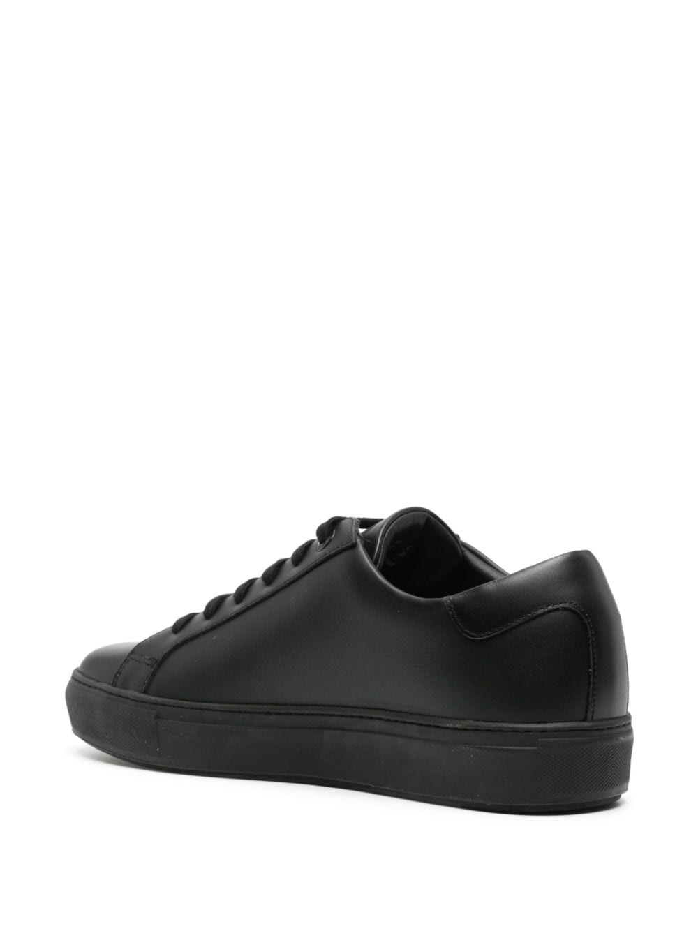 logo-debossed panelled leather sneakers - 3