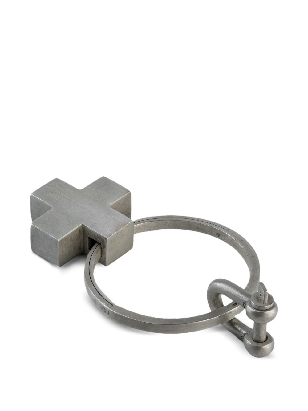 sterling silver Plus keyring - 2