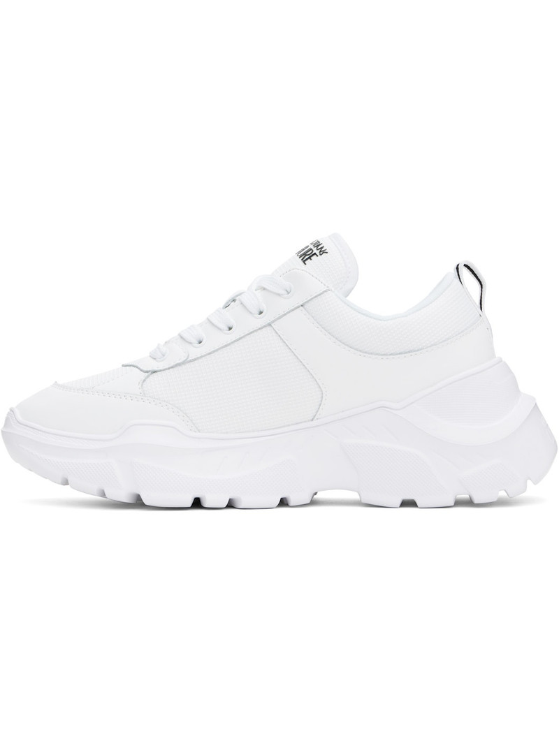White Logo Speedtrack Sneakers 3