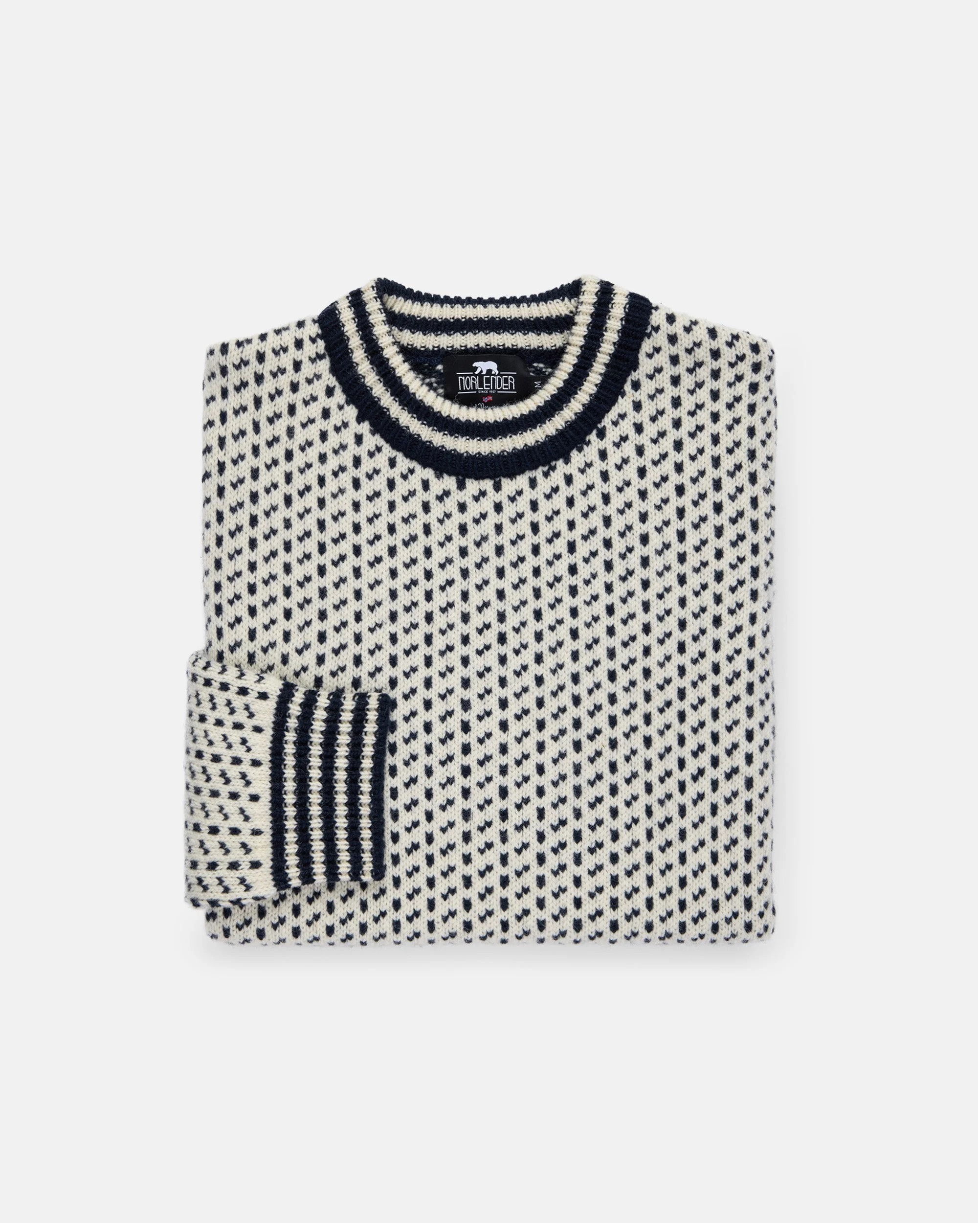 MADE-IN-NORWAY BIRDSEYE FISHERMAN SWEATER - 1