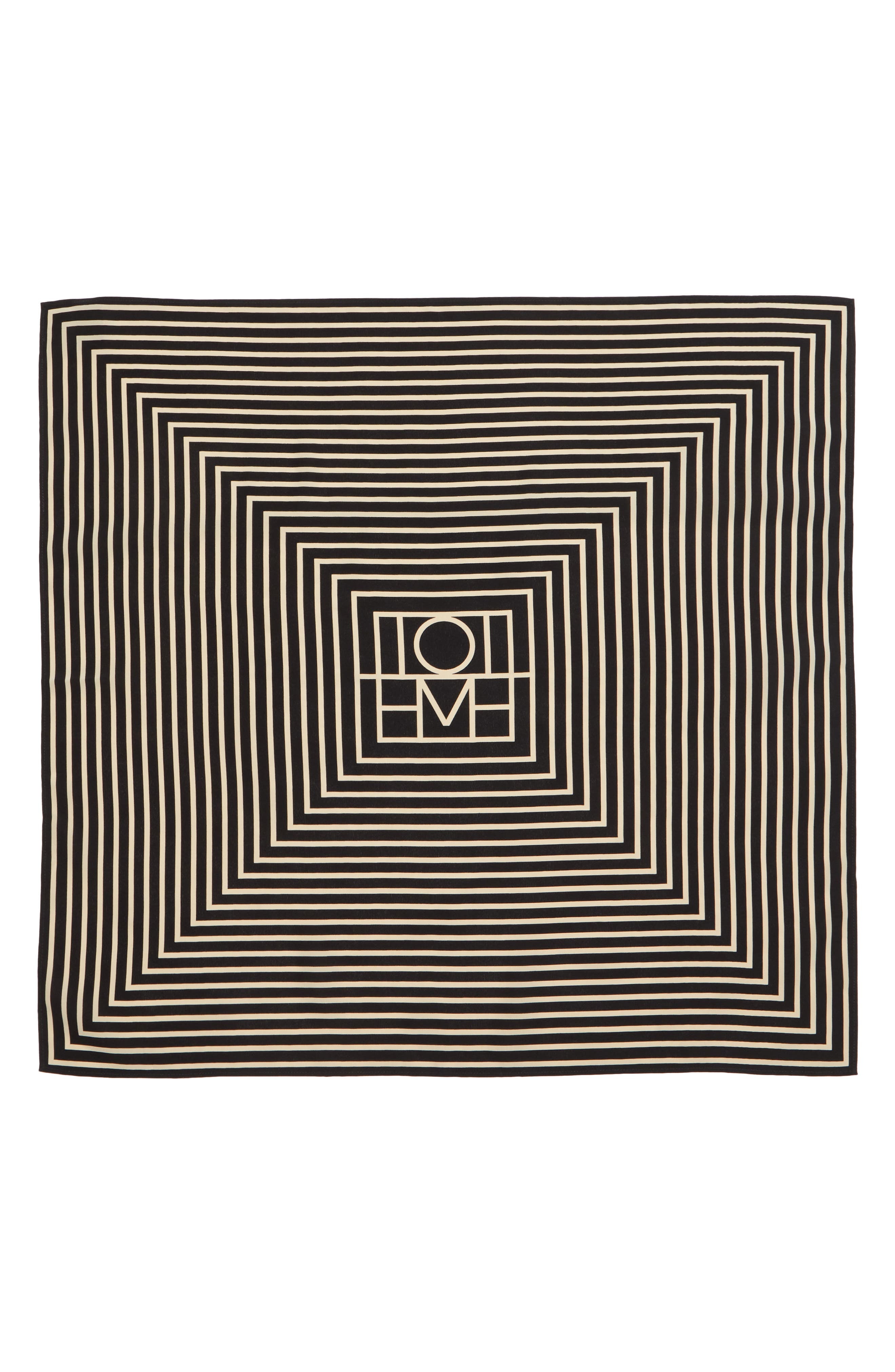 TOTEME Geometric Monogram Silk Scarf in Black at Nordstrom - 3